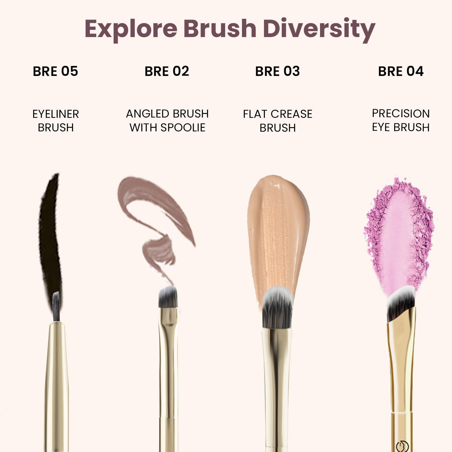 MARS Artist's Arsenal Professional Small Blending Eyeshadow Makeup Brush | Feather Soft Touch | Precise Synthetic Bristle | Perfect for Eyeshadow | Luxe Packaging Makeup Brush (Golden) - Image 5