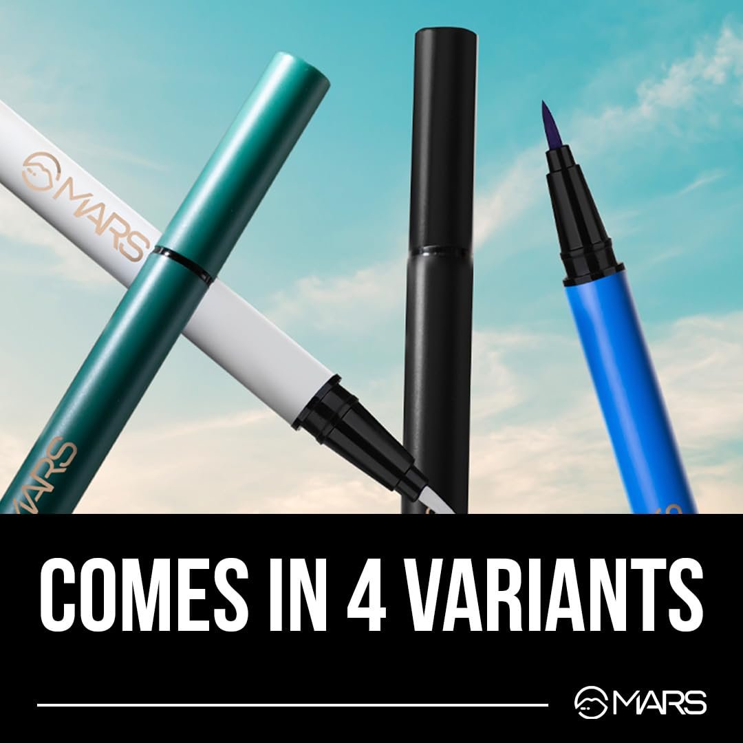 MARS City Stroke Charming Eyes Liquid Eyeliner | Long-lasting | Smudge Proof Eye Liner | Felt Tip for Precise Application | Quick Drying Formula (1ml) (04-Black) - Image 5