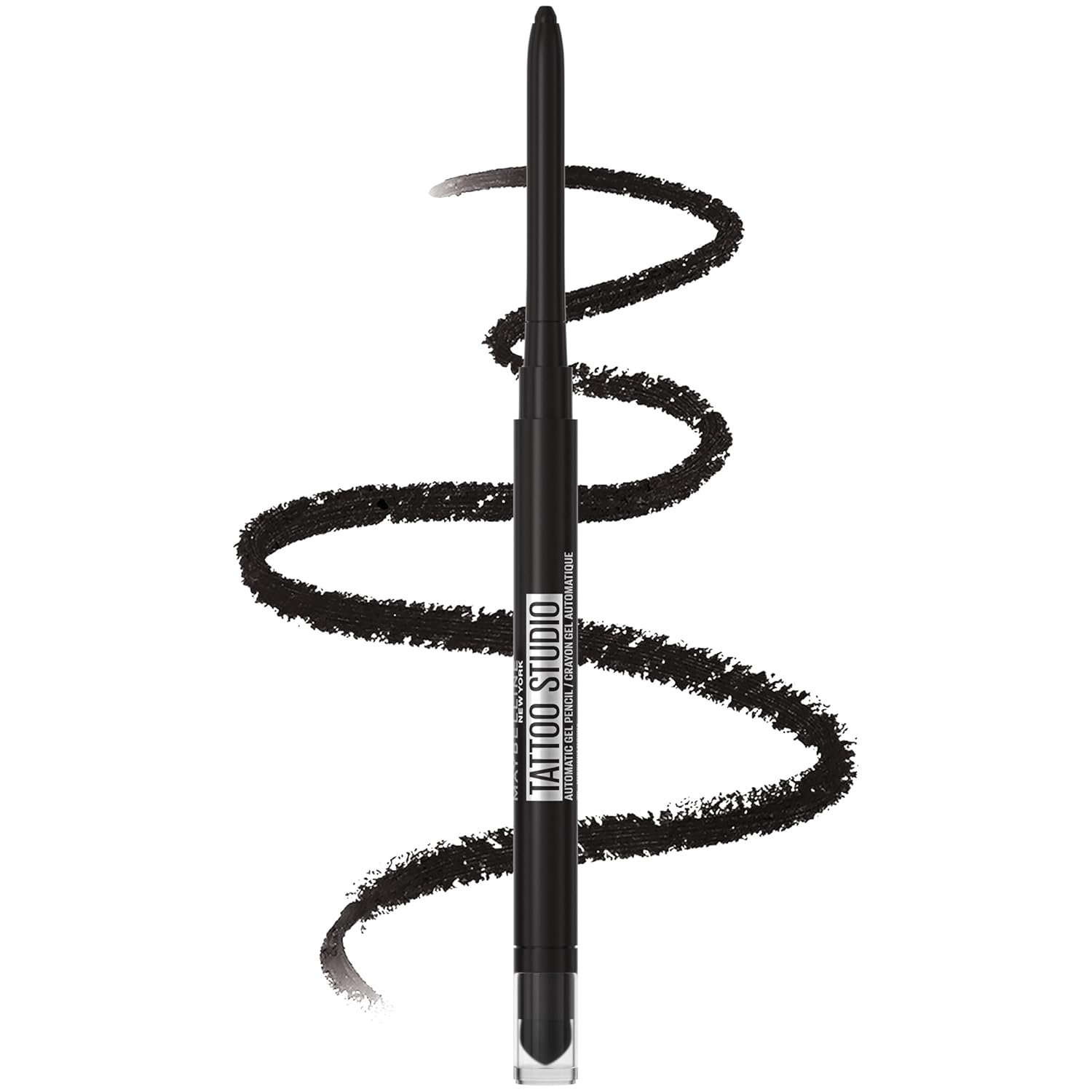 Maybelline New York Kohl Gel Pencil, Smudge Proof, Waterproof Gel Eyeliner, Tattoo Studio Smokey, Smokey Black, 0.28g