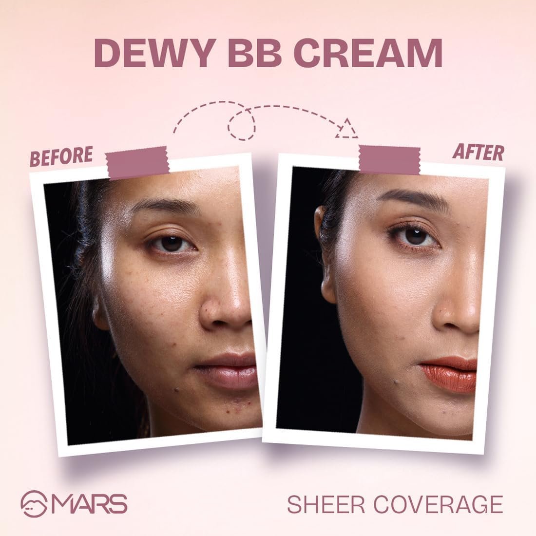 Dewy BB Cream, Matte Formula, Lightweight, Sheer Coverage, with Jojoba Seed Oil, Niacinamide, Macadamia Ternifolia Seed Oil, Panthenol (03 – MEDIUM)