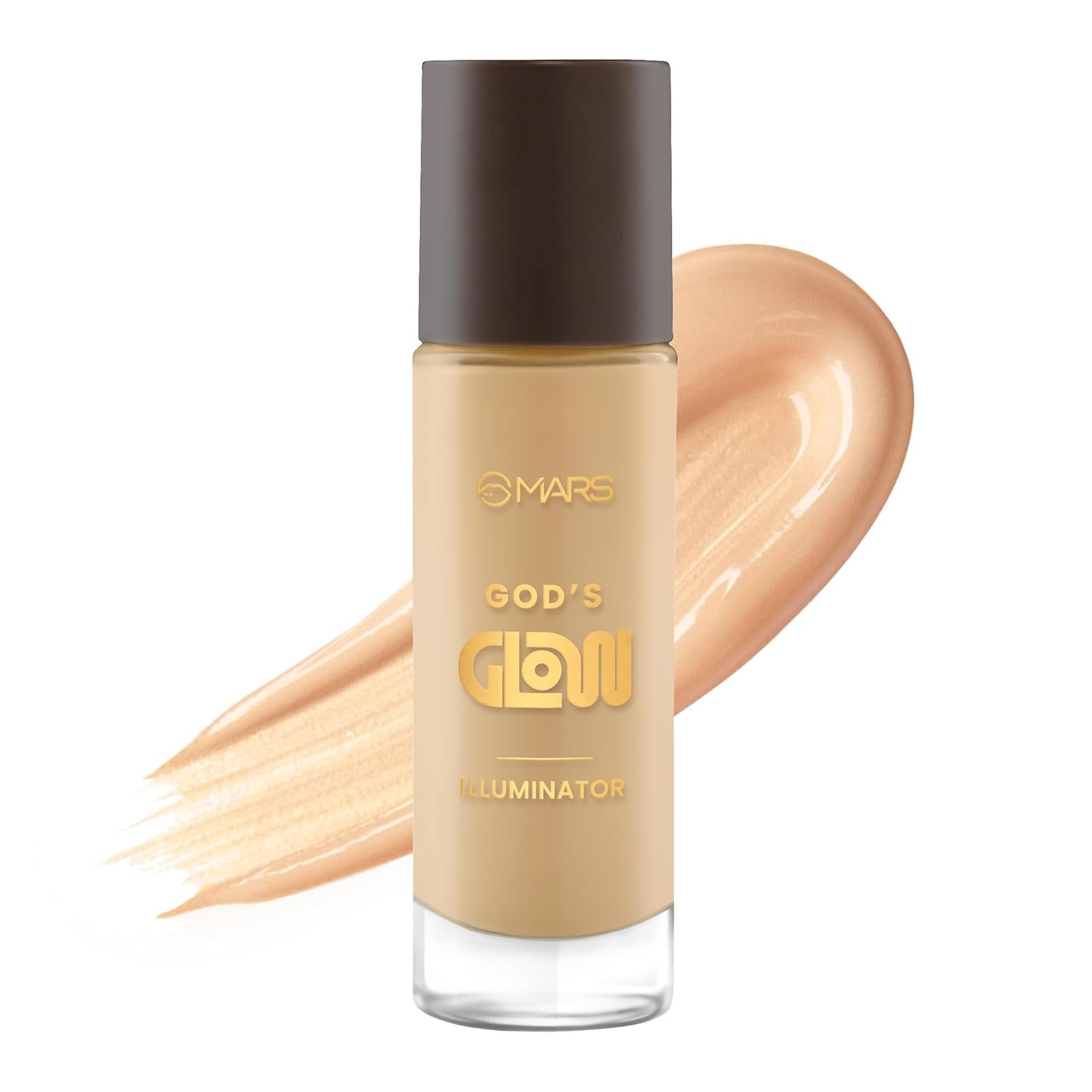 MARS God’s Glow Illuminator Highlighter (30ml) (04-HONEY) | Hyaluronic Acid, Green Tea & Rosemary Extract | Sheer Coverage | Light-Weight | Flawless Natural Look