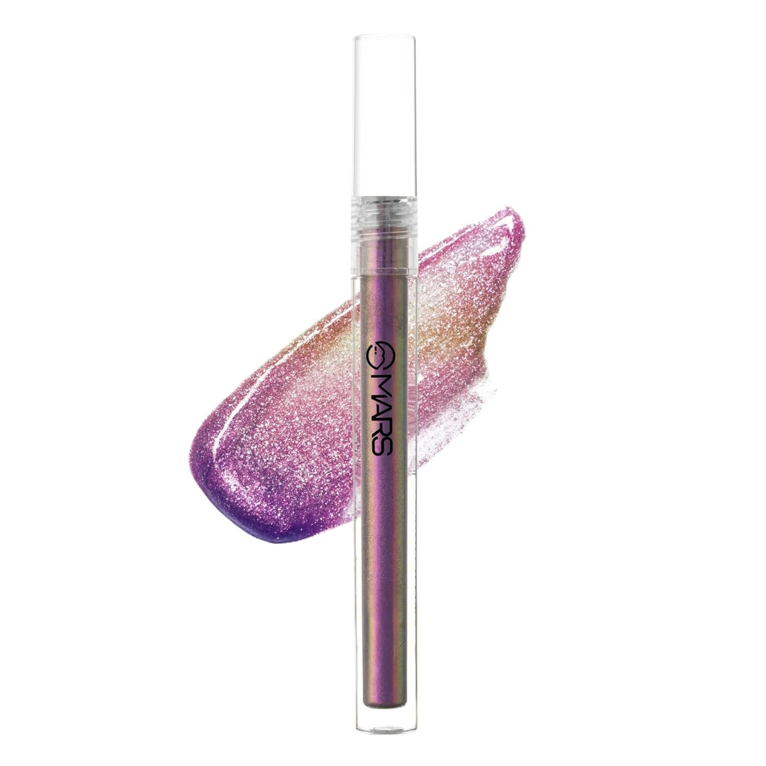MARS Northern Lights Duo Chrome Shimmery Liquid Eyeliner (1.5 ml) (01-POLAR PINK) | Quick Dry Formula | Water Resistant | Smudgeproof | Rich Pigmentation | Effortless Application |Enhance Eyeliner Art