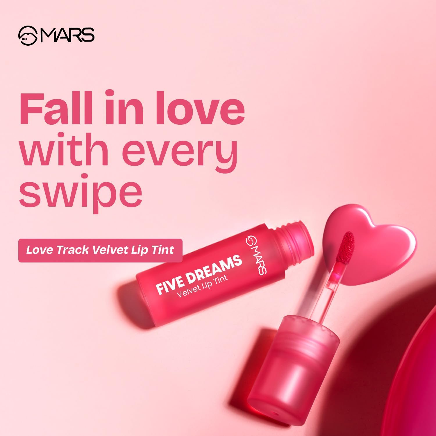 MARS Love Track Velvet Lip Tint (2.8ml) (ONE LOVE) | Velvet Matte Finish | Non-Sticky & Lightweight | Highly Pigmented | Comfortable Wear - Image 3