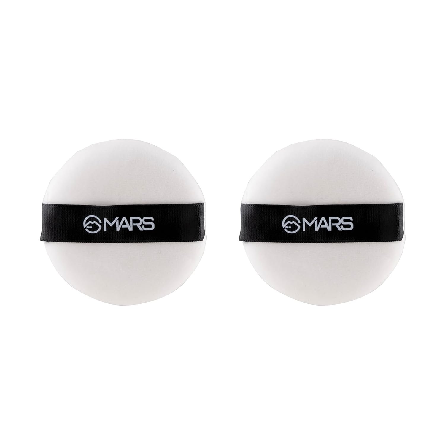 MARS Puffect Powder Puff with Strap | For Loose & Pressed Powder Application | Flawless Makeup Blend | Easy to Clean and Handle | Gentle on Skin (Pack of 2)