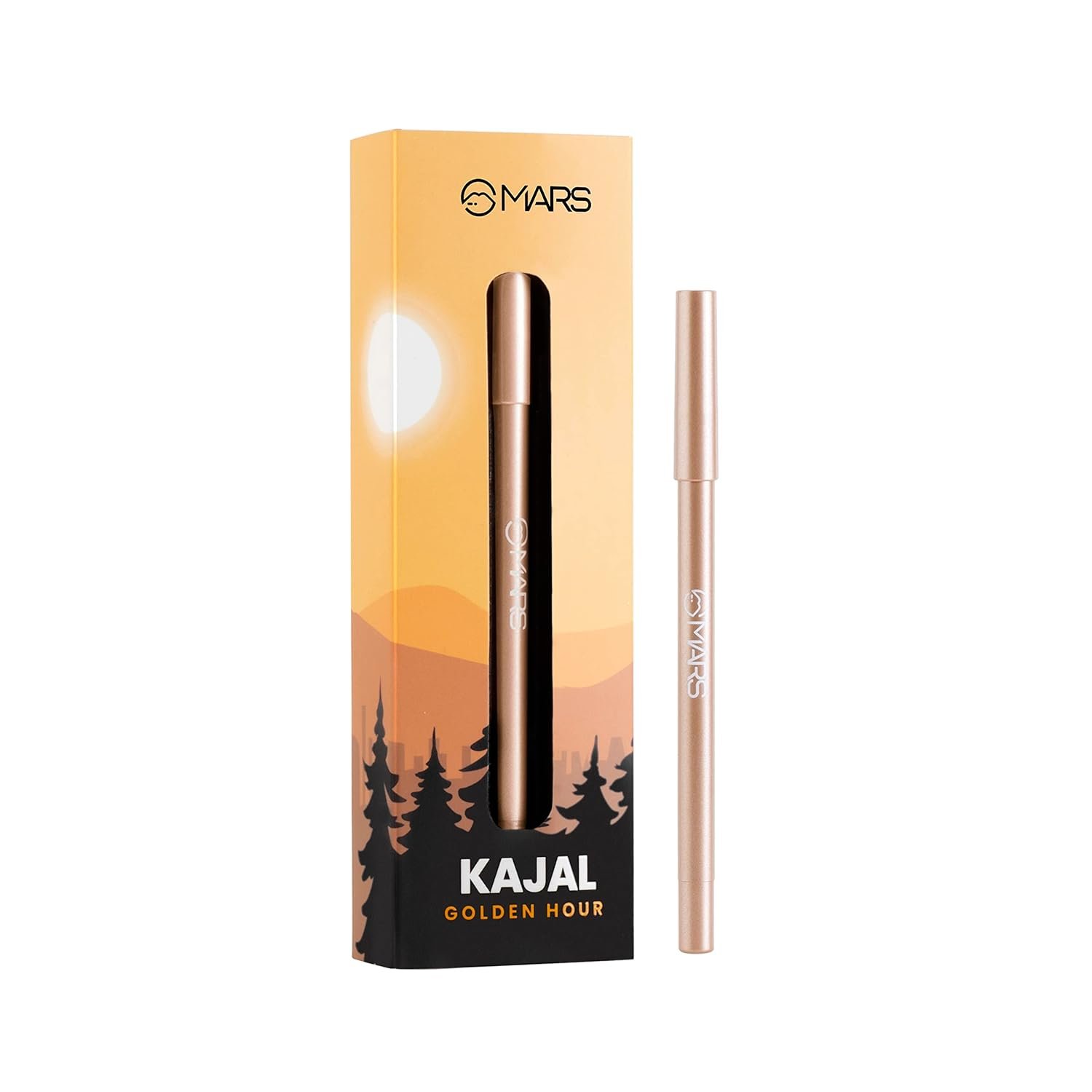 MARS Won’t Smudge Won’t Budge Smooth Glide Kajal Pencil | Long Stay & Waterproof (1.4G) (01-Golden Hour Matte)