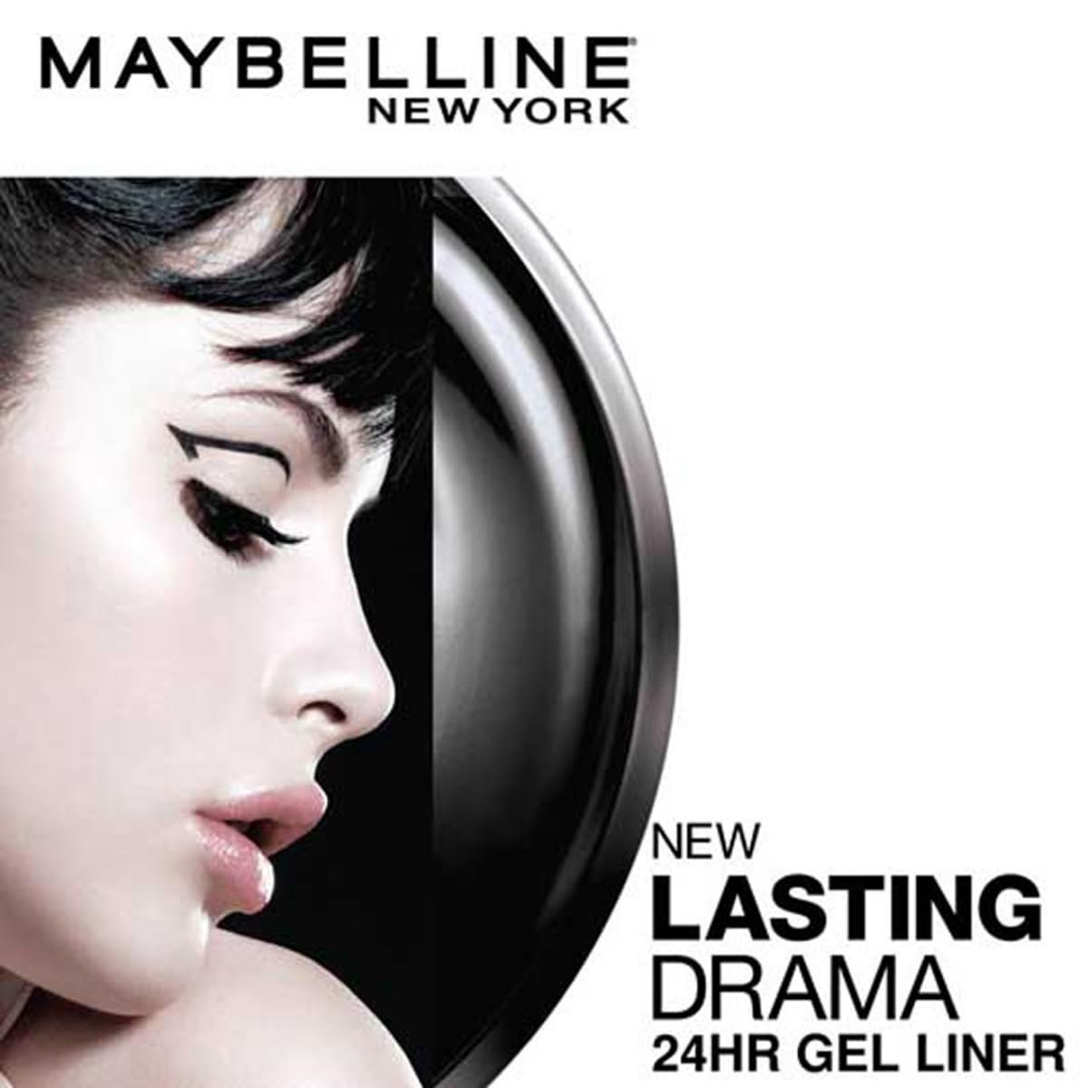 Maybelline New York Glossy Eyeliner, Intense Colour, Long-Lasting, 36Hr Wear, Lasting Drama Gel Eyeliner, Black 2.5GM - Image 2
