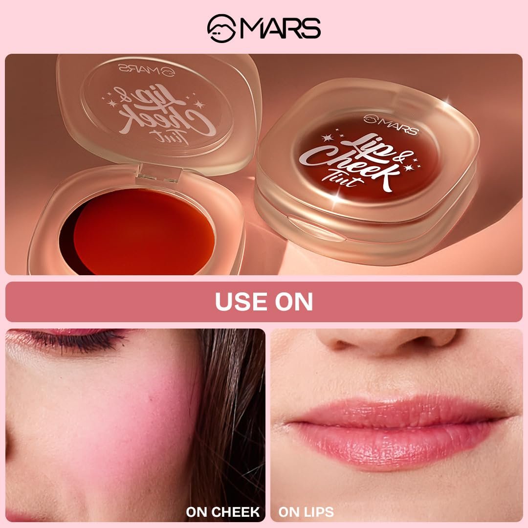 MARS Lip & Cheek Tint for Bold Pop Color (2.8 gm) (01-Dusty Rose - Trust Your Heart) | Demi Matte Finish | Dual Function | Buildable High Pigmentation | Long-Lasting Color | Weightless Wear - Image 3