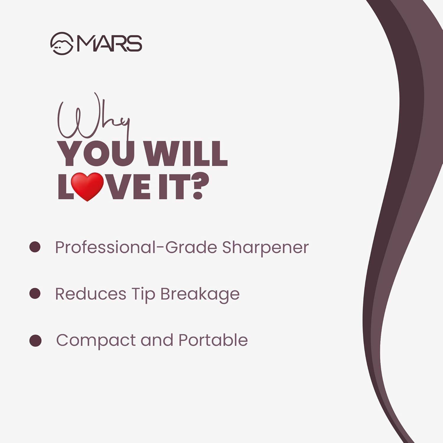 MARS 2in1 Dual Sharpener I Professional Grade Sharpener | Sharpens any type of Pencil & Lip Crayon | Compact and Portable. - Image 3
