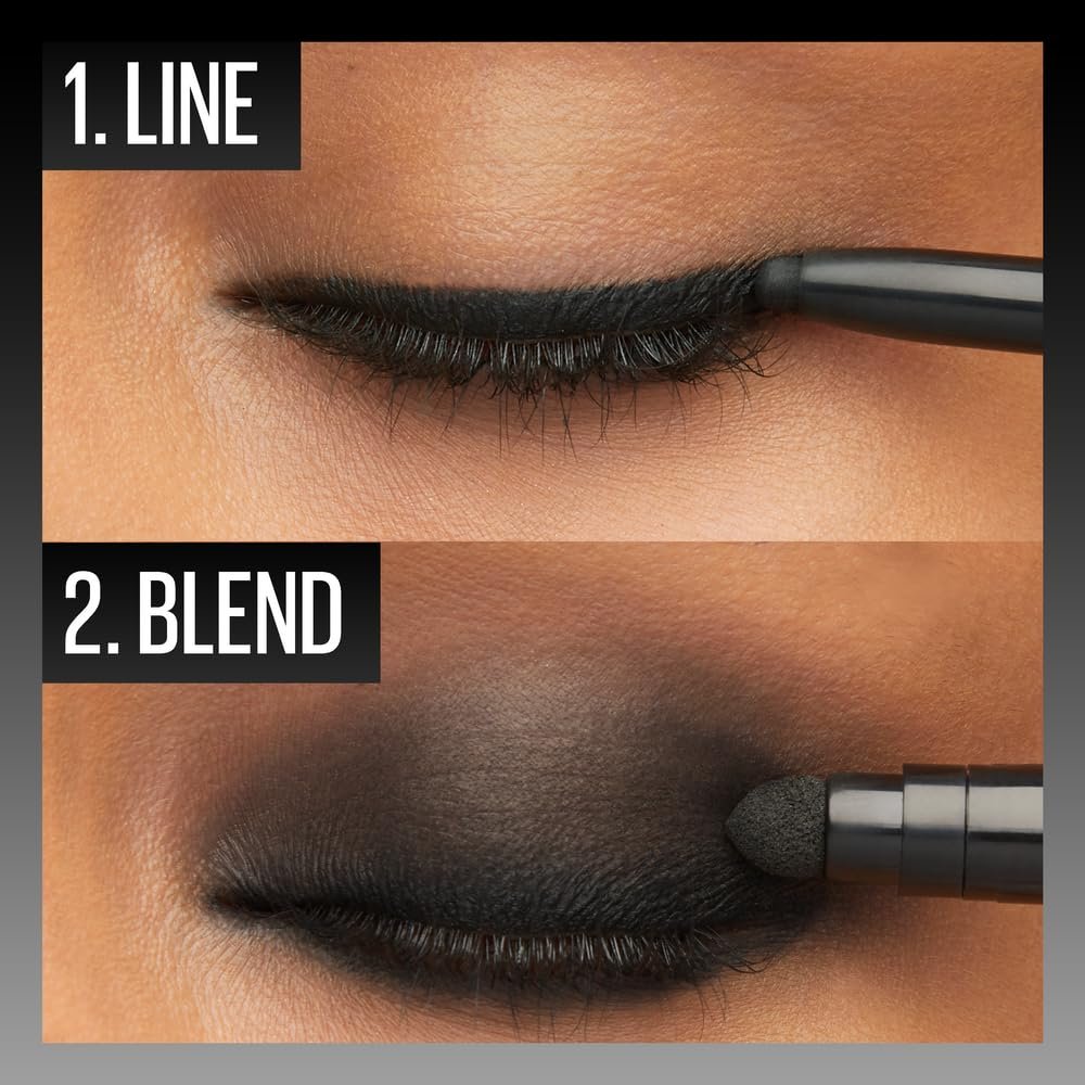 Maybelline New York Kohl Gel Pencil, Smudge Proof, Waterproof Gel Eyeliner, Tattoo Studio Smokey, Smokey Black, 0.28g - Image 6