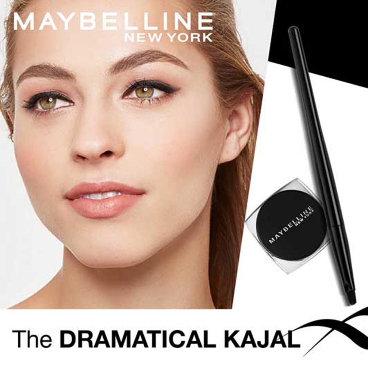 Maybelline New York Glossy Eyeliner, Intense Colour, Long-Lasting, 36Hr Wear, Lasting Drama Gel Eyeliner, Black 2.5GM - Image 4