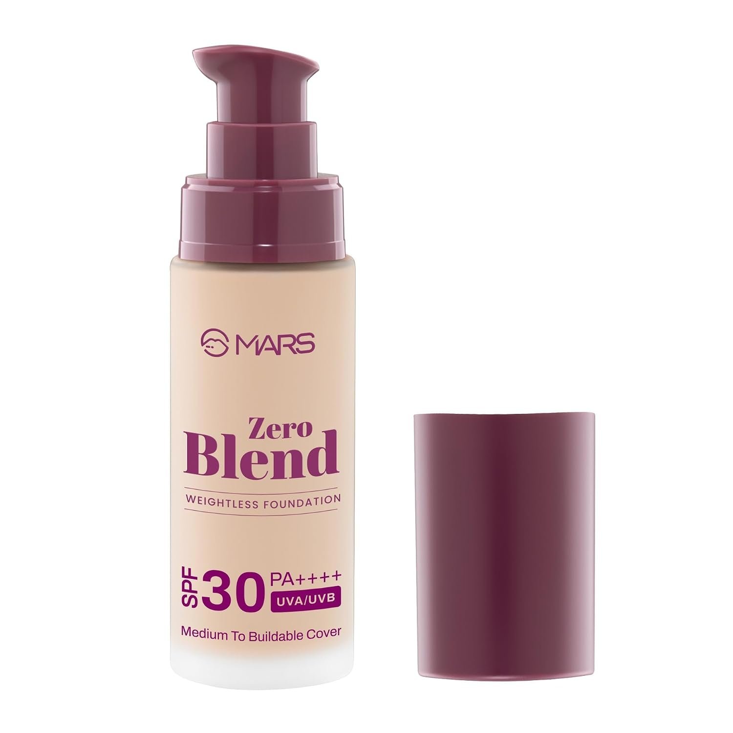 MARS SPF30 PA++++Zero Blend Weightless Foundation for Makeup (30ml) (04-ALMOND BUTTER) | Long-Lasting | Matte Finish | Buildable Coverage | Sweat-Proof - Image 8