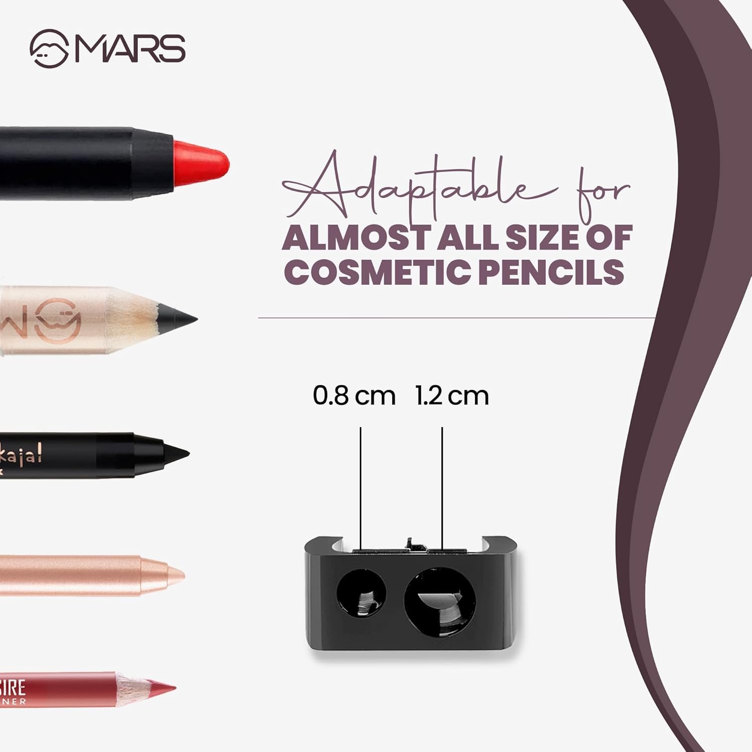 MARS 2in1 Dual Sharpener I Professional Grade Sharpener | Sharpens any type of Pencil & Lip Crayon | Compact and Portable. - Image 5