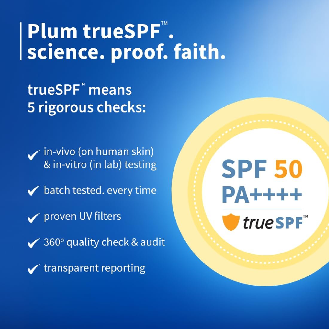 Plum SPF 50 PA++++ Sunscreen with 2% Niacinamide & Rice Water | In-Vivo Tested | Lightweight, No White Cast | Broad Spectrum UVA/UVB protection | Brightens Skin, Reduces Tan | Oily & Dry Skin | 50g - Image 4