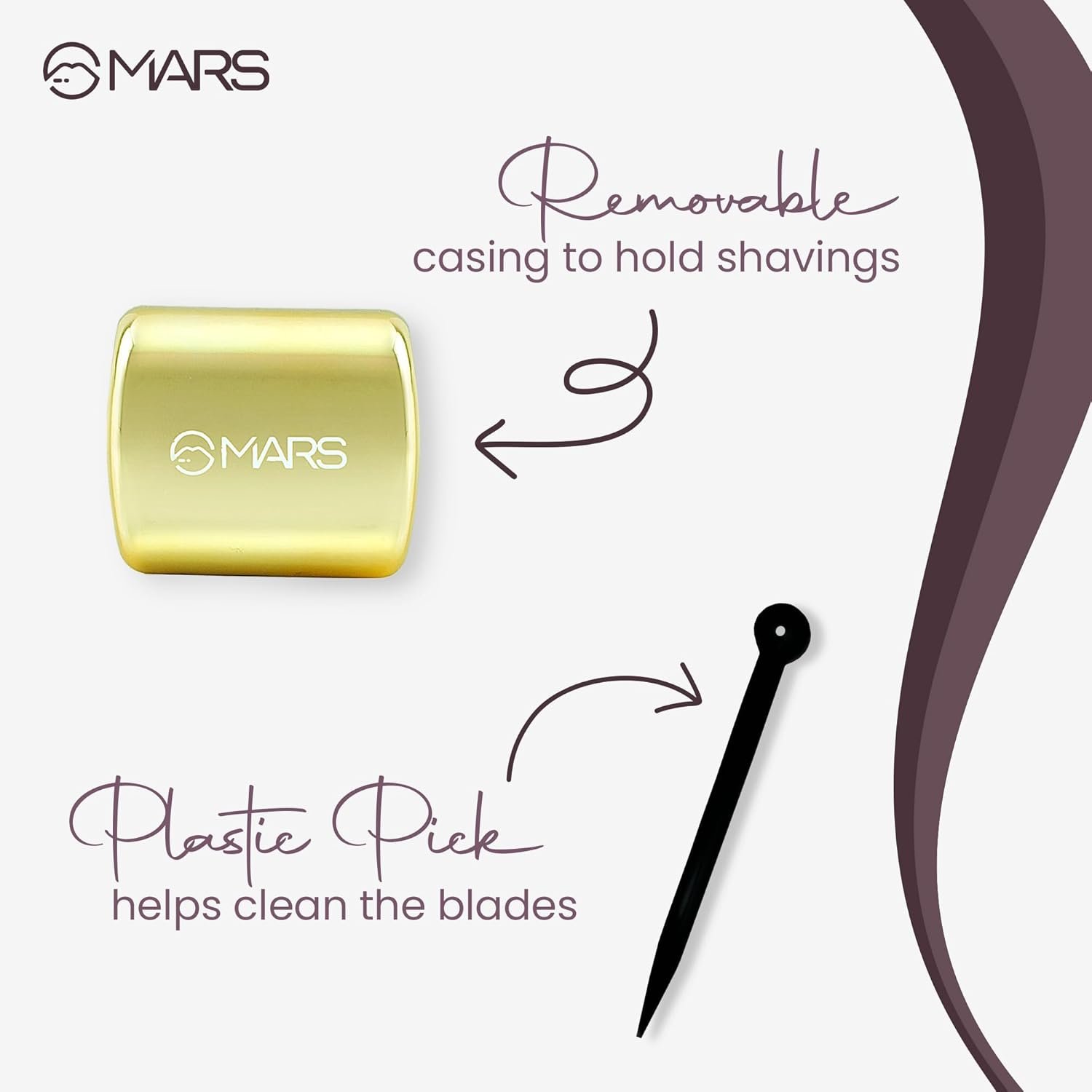 MARS 2in1 Dual Sharpener I Professional Grade Sharpener | Sharpens any type of Pencil & Lip Crayon | Compact and Portable. - Image 4
