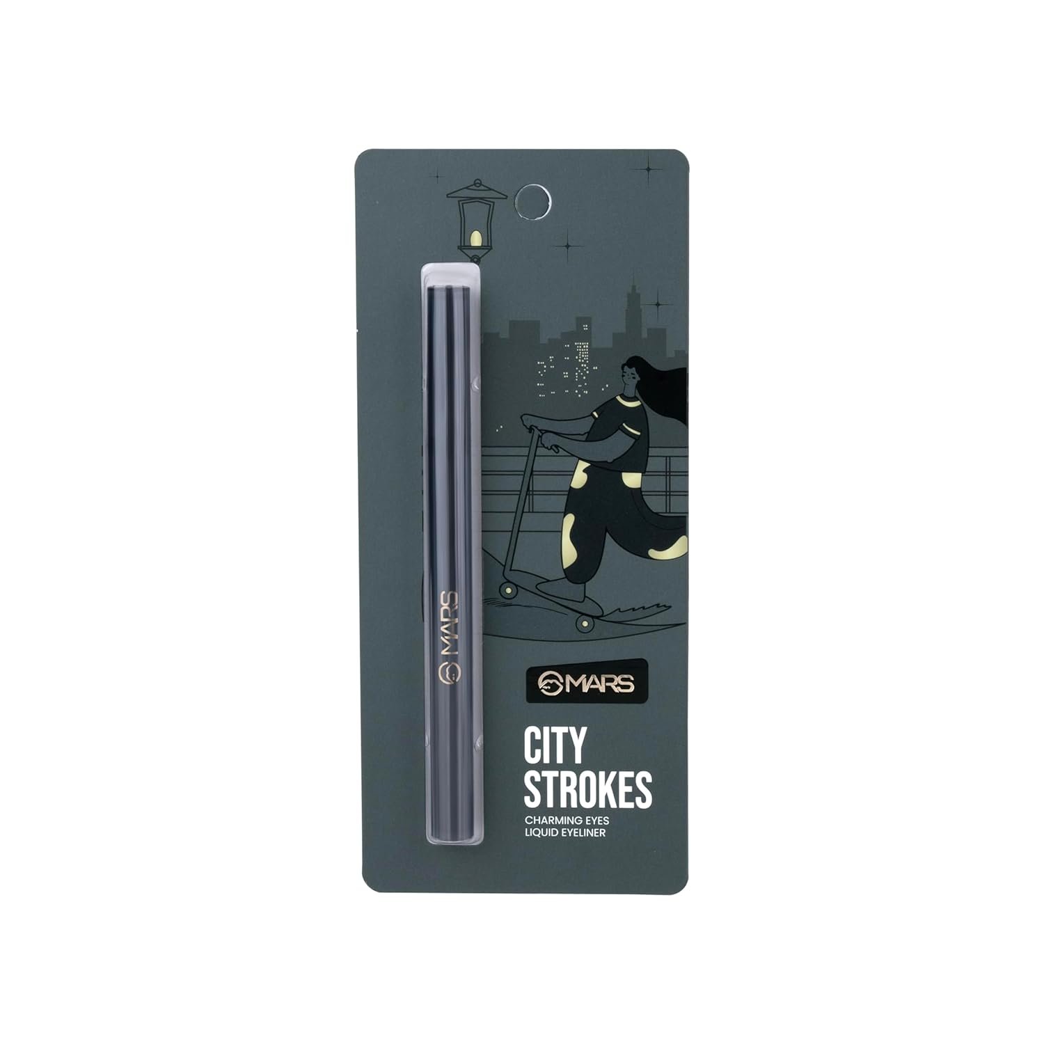 MARS City Stroke Charming Eyes Liquid Eyeliner | Long-lasting | Smudge Proof Eye Liner | Felt Tip for Precise Application | Quick Drying Formula (1ml) (04-Black)