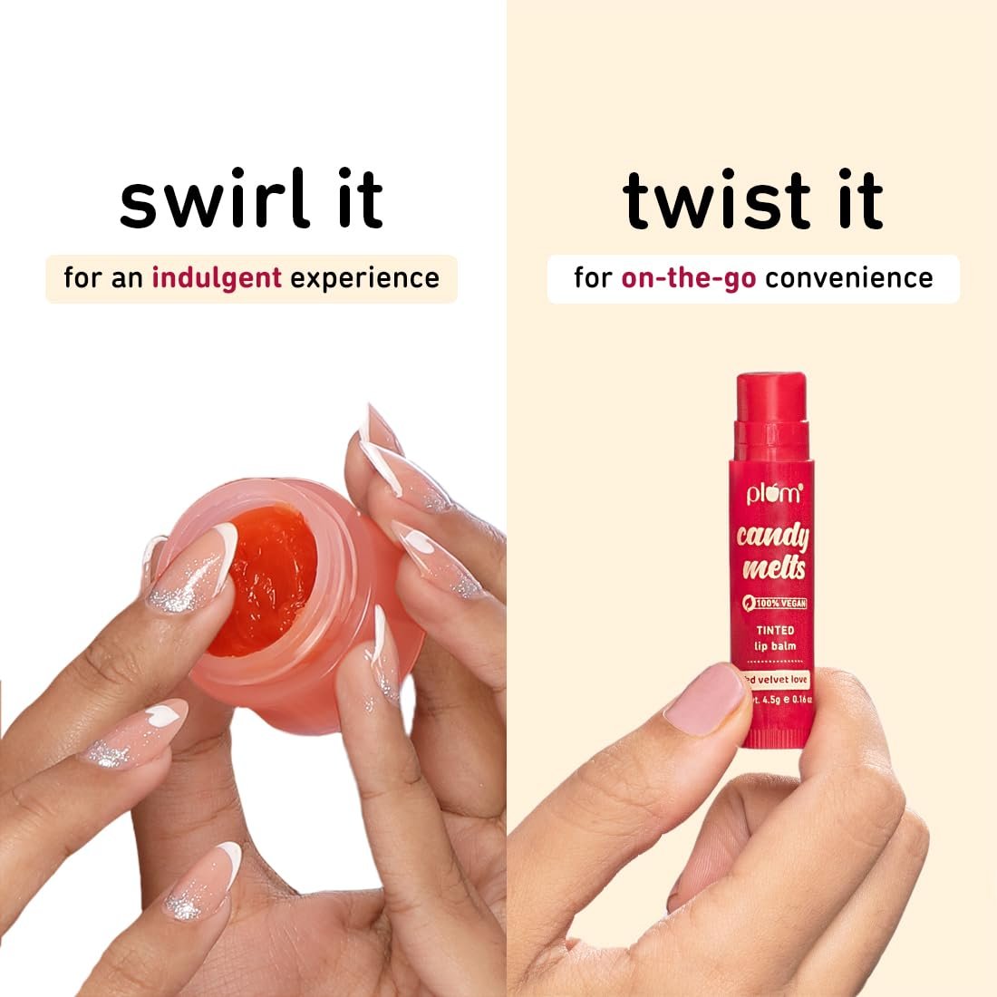 Plum Candy Melts Red Velvet Love Tinted Lip Balm | Moisturizes & Nourishes | Hydrates Dry & Chapped Lips | 100% Vegan | 4.5g - Image 6