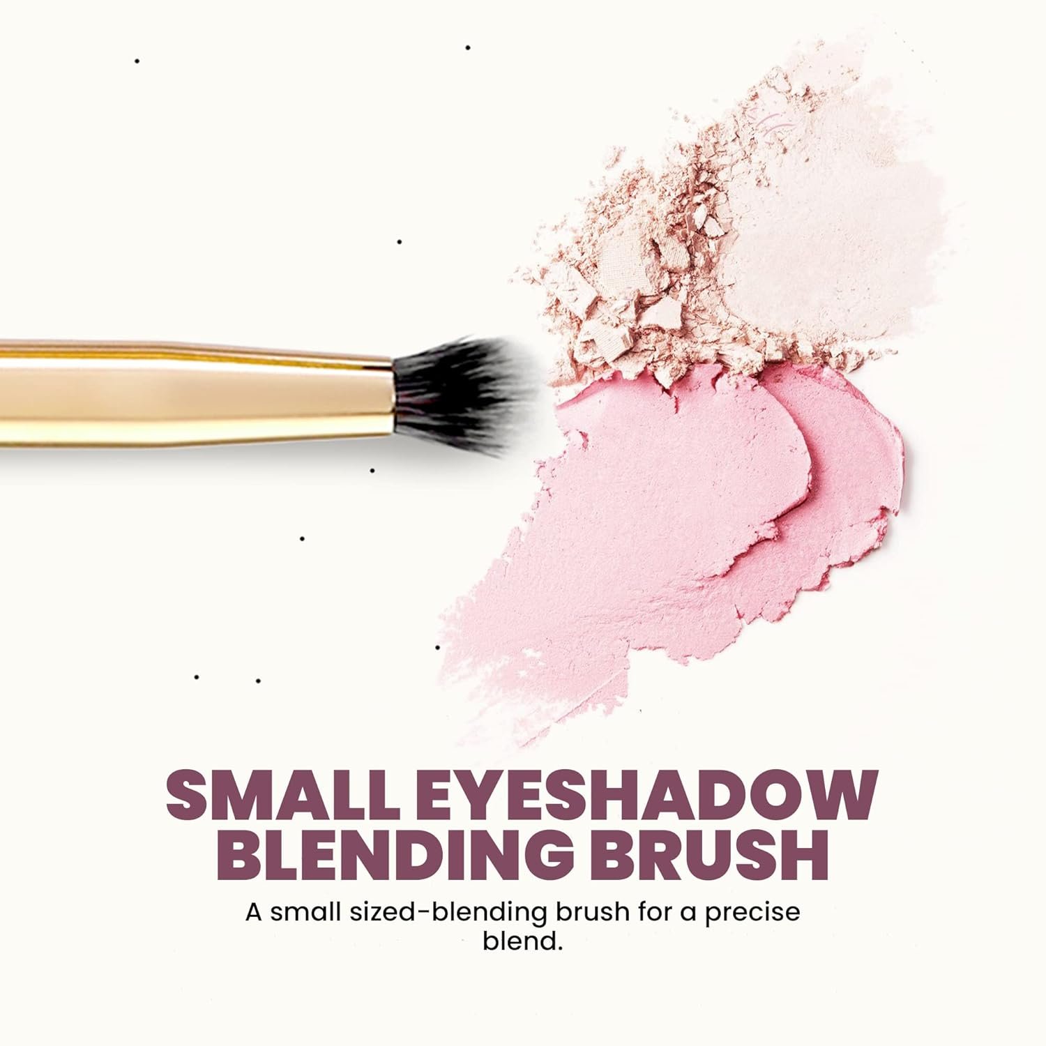 MARS Artist’s Arsenal Professional Small Blending Eyeshadow Makeup Brush | Feather Soft Touch | Precise Synthetic Bristle | Perfect for Eyeshadow | Luxe Packaging Makeup Brush (Golden)