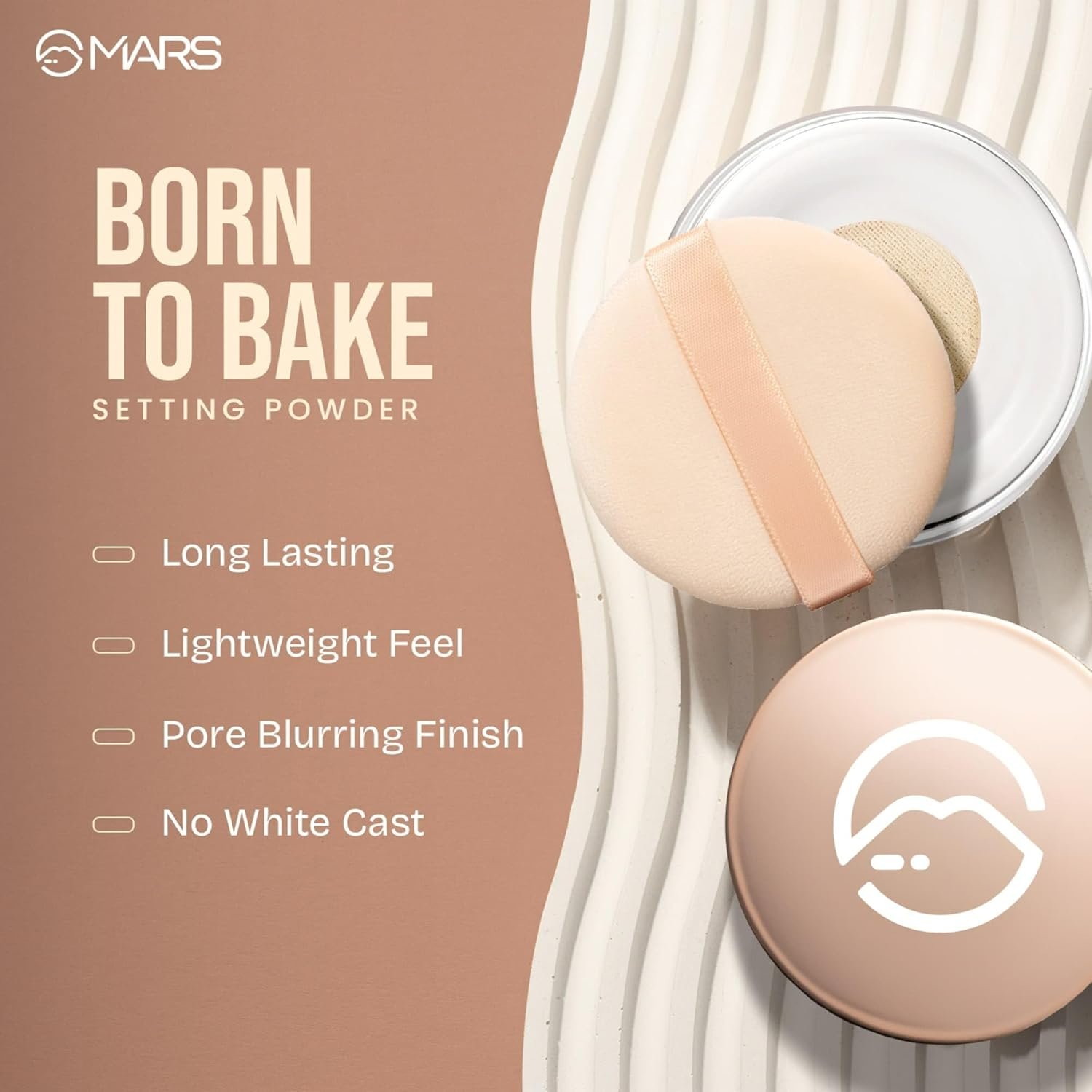 MARS Born To Bake Setting Loose Powder For Oil Control Matte Finish (8.0gm) (VANILLA EXTRACT) | Ultra-Fine & Weightless | Long-Lasting | Crease Proof | Blurs Pores & Smooths Fine Lines - Image 2