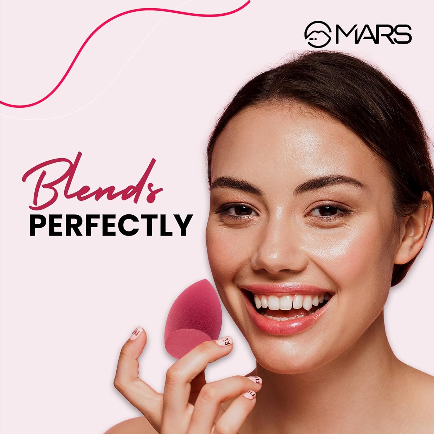 MARS Master Blender for Makeup | Dual-Sided Excellence | Flat for Precision | Premium Material | Durable | Less Product Absorption | Slant Shaped For Even Application - Image 2