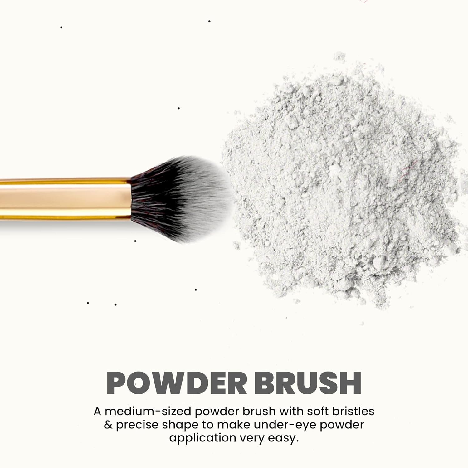 MARS Artist’s Arsenal Professional Powder make up Brush for Face | Feather Soft Touch | Precise Synthetic Bristle | Luxe Packaging makeup brush (Golden)
