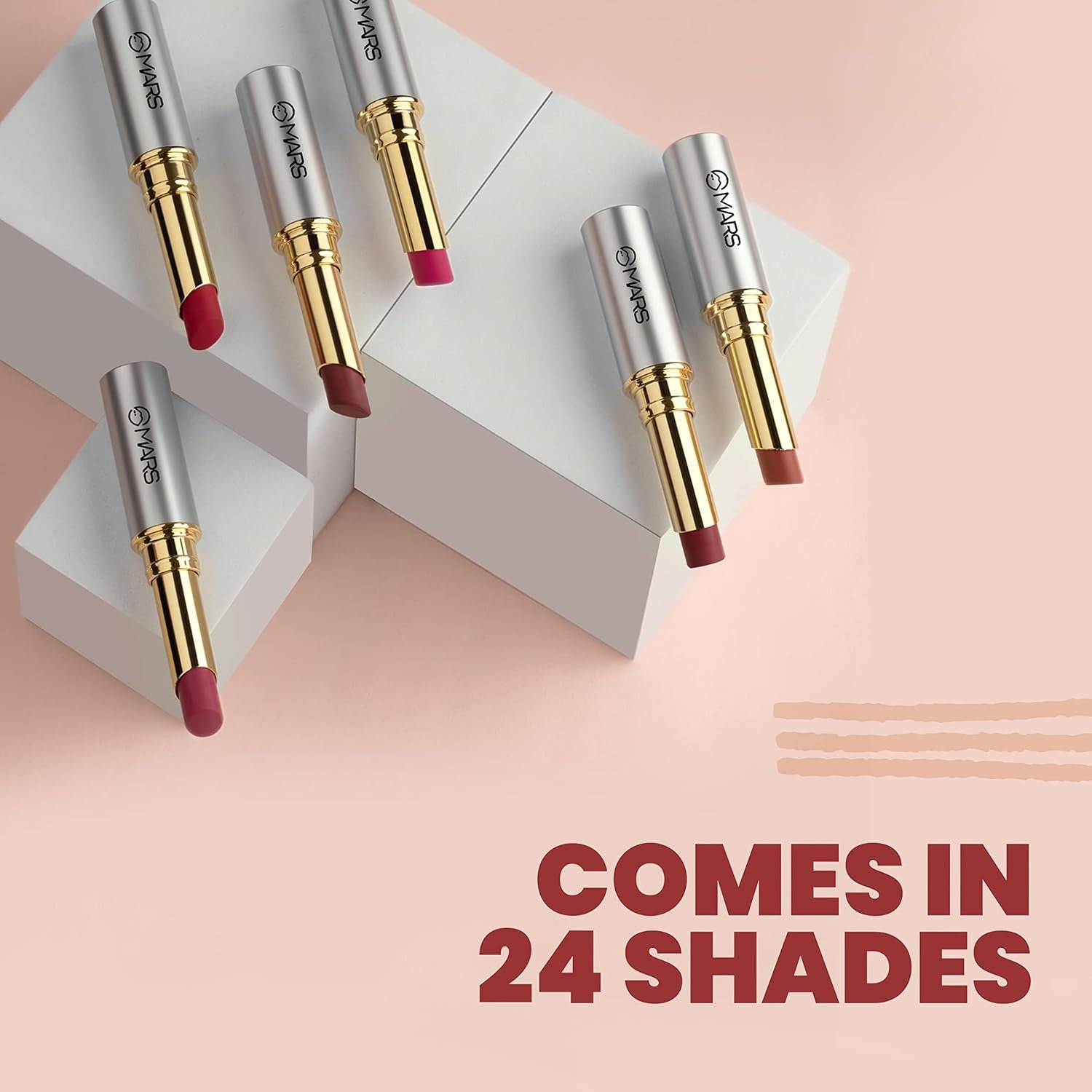 MARS Silk Matte Long Lasting Lipstick | Smooth Application |Transferproof & Smudge Proof | Highly Pigemented Lipstick for women - Image 3