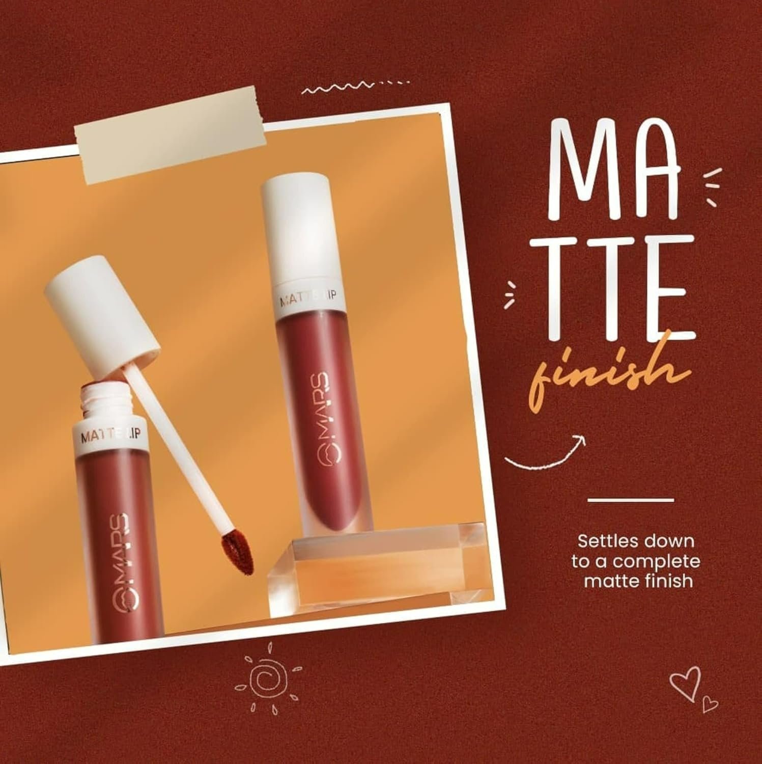 MARS Matte Liquid Lip Color | Long Lasting | Non-Transfer & Waterproof Lipstick for Women (4.5 ml) (12-I Will Be Damned) - Image 3