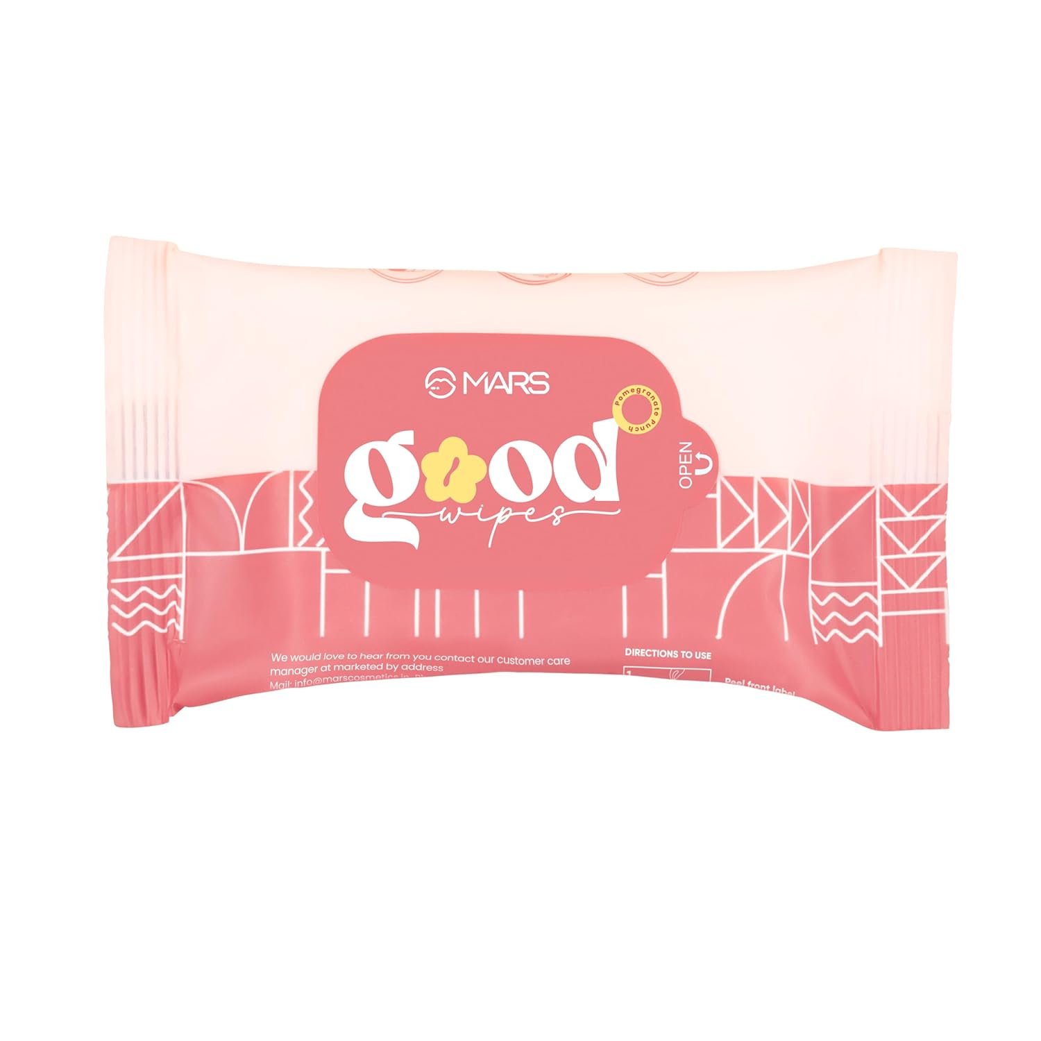 MARS Good pH Balance Refreshing Wipes (10 Wipes) | Pomegranate Tea Extract | Hydrated & Glowing Skin On-The-Go | Removes Light Makeup | Skin Friendly