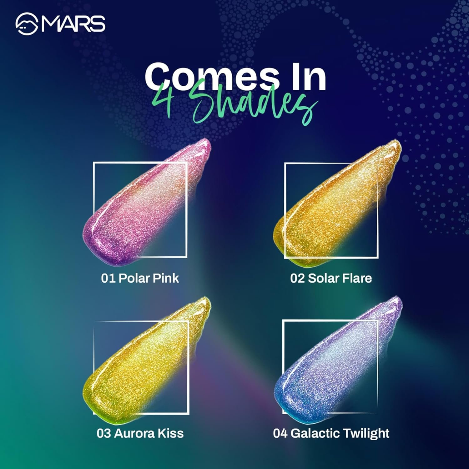 MARS Northern Lights Duo Chrome Shimmery Liquid Eyeliner (1.5 ml) (01-POLAR PINK) | Quick Dry Formula | Water Resistant | Smudgeproof | Rich Pigmentation | Effortless Application |Enhance Eyeliner Art - Image 6