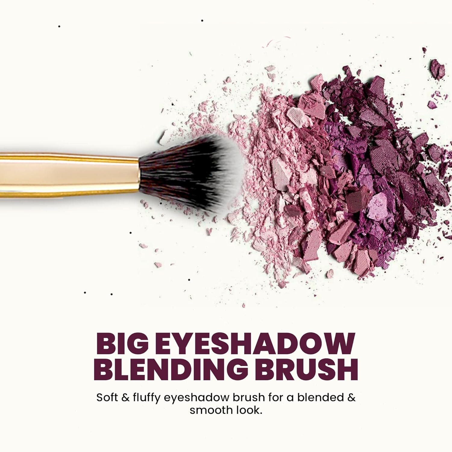 MARS Artist’s Arsenal Professional Big Blending Eyeshadow make up Brush | Feather Soft Touch | Precise Synthetic Bristle | Perfect for Eyeshadow | Luxe Packaging Makeup Brush (Golden)