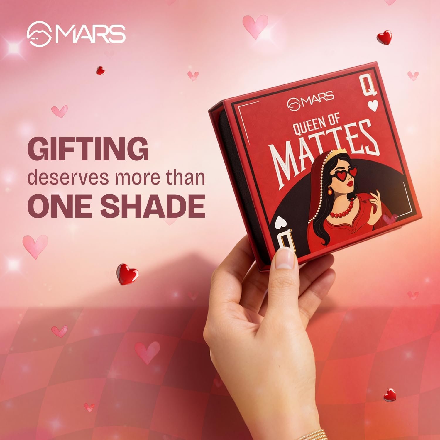 MARS Queen of Mattes Lipstick Valentine Gift Items Box Set, 3 x 4.5 ml, Smudgeproof, Transferproof, Intense Pigmentation, Long-Lasting (ALL ROUNDER)