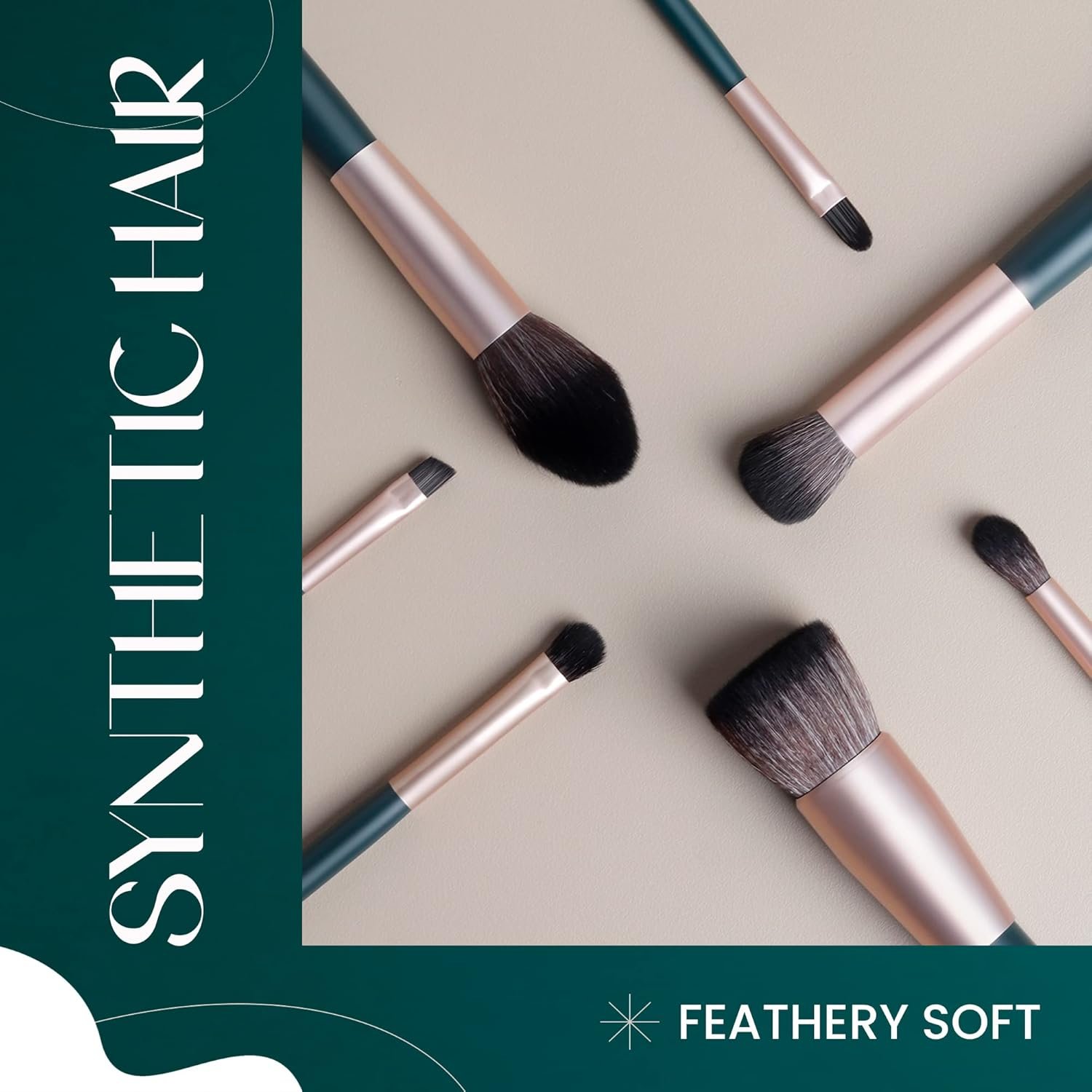 MARS Tools of Titan Brush Set | 8-Piece Makeup Brush Set | Long-Lasting Makeup Brushes | Brushes for Beginners| Blending, Eyeshadow, Contouring | For Flawless Glam Look