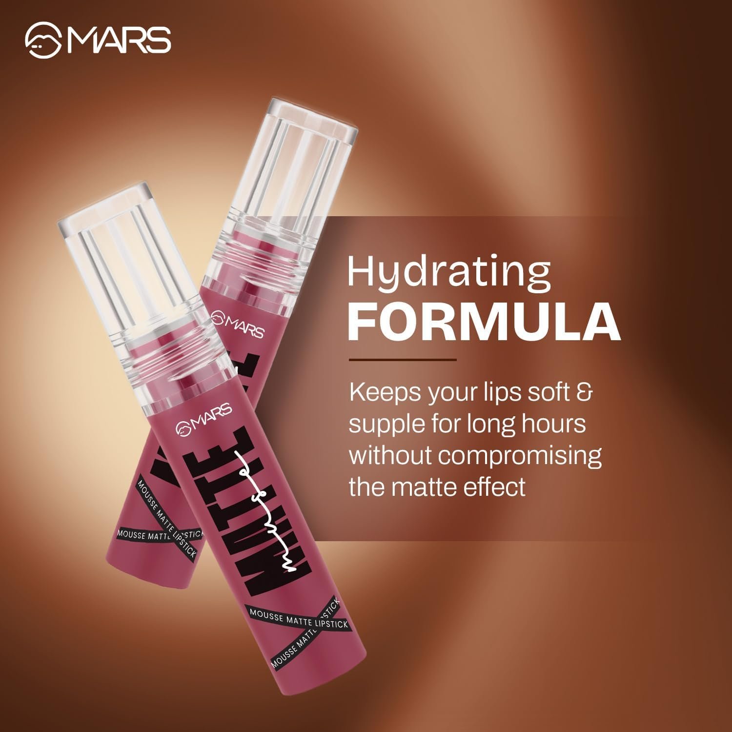 MARS Matte Muse Mousse Lipstick, 3ml, Highly Pigmented, Smooth Texture, Hydrating Formula, Blurry Lips Effect, Doe-Foot Applicator (10-WINNER WOMEN) - Image 4