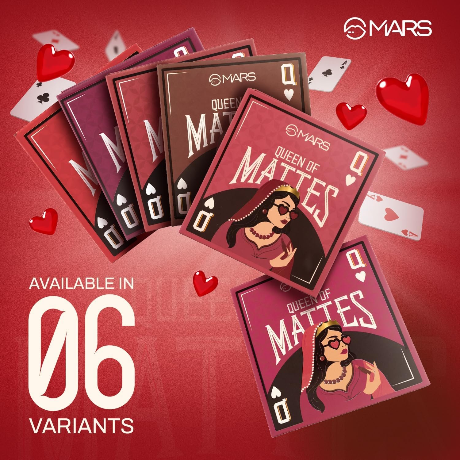MARS Queen of Mattes Lipstick Valentine Gift Items Box Set, 3 x 4.5 ml, Smudgeproof, Transferproof, Intense Pigmentation, Long-Lasting (ALL ROUNDER) - Image 3