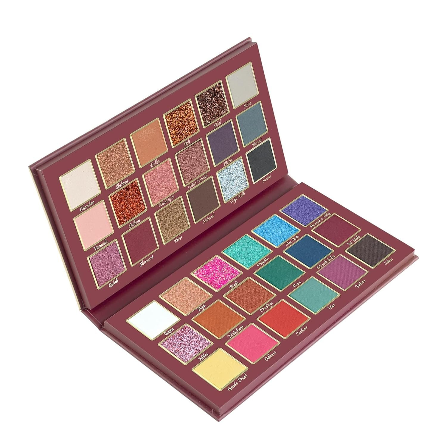 MARS Jashn-e-Shringaar 36 Color Eyeshadow Palette | Matte, Shimmer & Glitter Shades | Highly Pigmented Party Palette (36.0 gm) (Multicolor) - Image 6