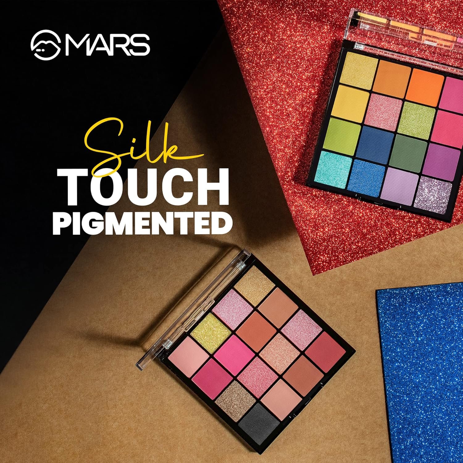 MARS Highly Pigmented Mesmereyes Smoky Eyes, 16-Color Eyeshadow Palette | Multicolor | Matte Finish | Shimmery Eye Shadow Palette