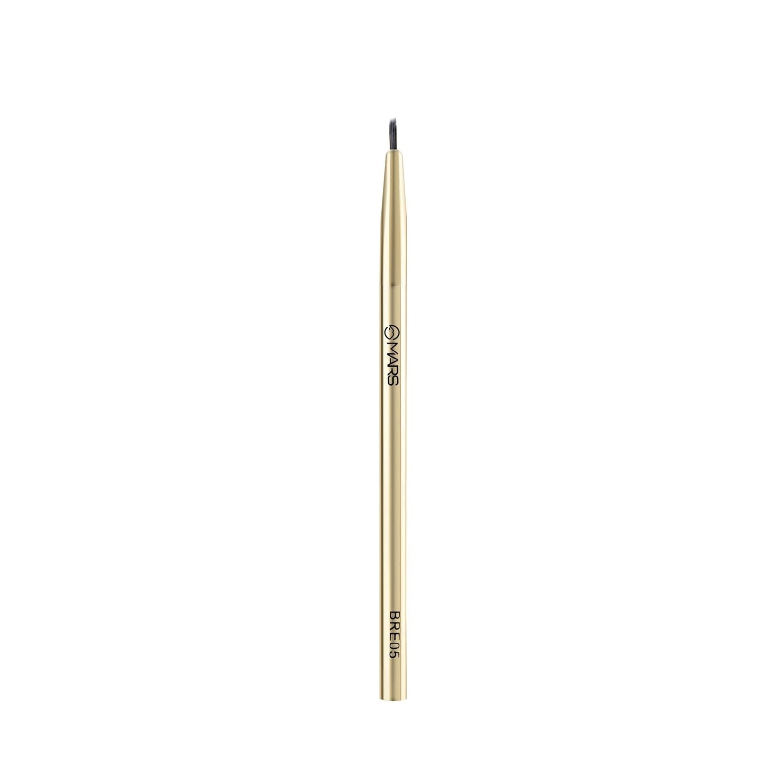 MARS Artist’s Arsenal Professional Eyeliner Brush | Feather Soft Touch | Precise Synthetic Bristles | Perfect For Winged Eye Liner | Luxe Packaging Makeup Brush (Golden)