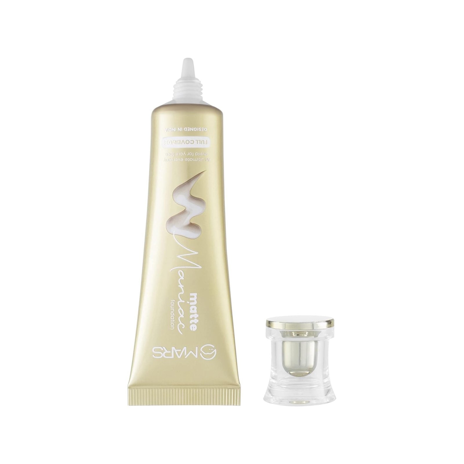 Mars Matte Maniac Full Coverage Foundation Waterproof F11 45ml (Pack of 1) | Soft Matte Foundation | Light Weight | Long Lasting | Makeup Cream. (101#-Ivory, Free Size)