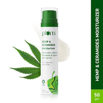 Plum Hemp & Ceramides Moisturizer – Strengthens Skin Barrier, Reduces Breakouts 50 gm