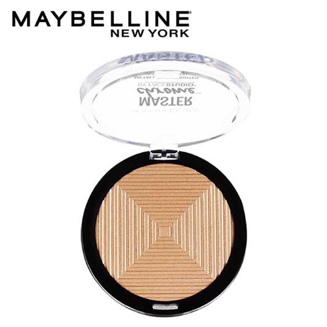 Maybelline New York Face Studio Master Chrome Metallic Highlighter, luminous skin, heated tone effect & Metallic Finish – Molten Gold suits medium skin to dark skin tones| 6.7 grams