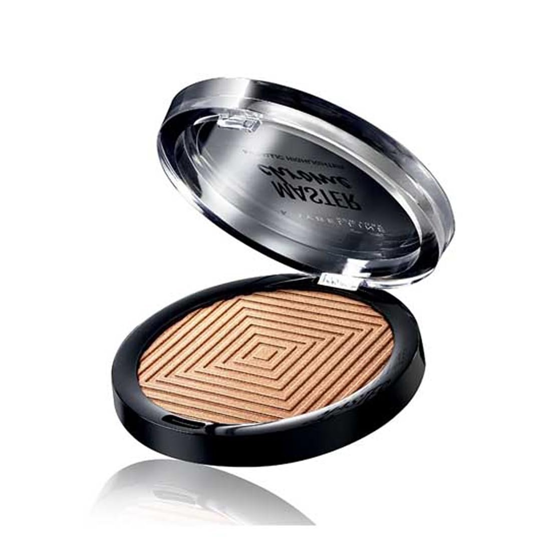 Maybelline New York Face Studio Master Chrome Metallic Highlighter, luminous skin, heated tone effect & Metallic Finish - Molten Gold suits medium skin to dark skin tones| 6.7 grams - Image 4