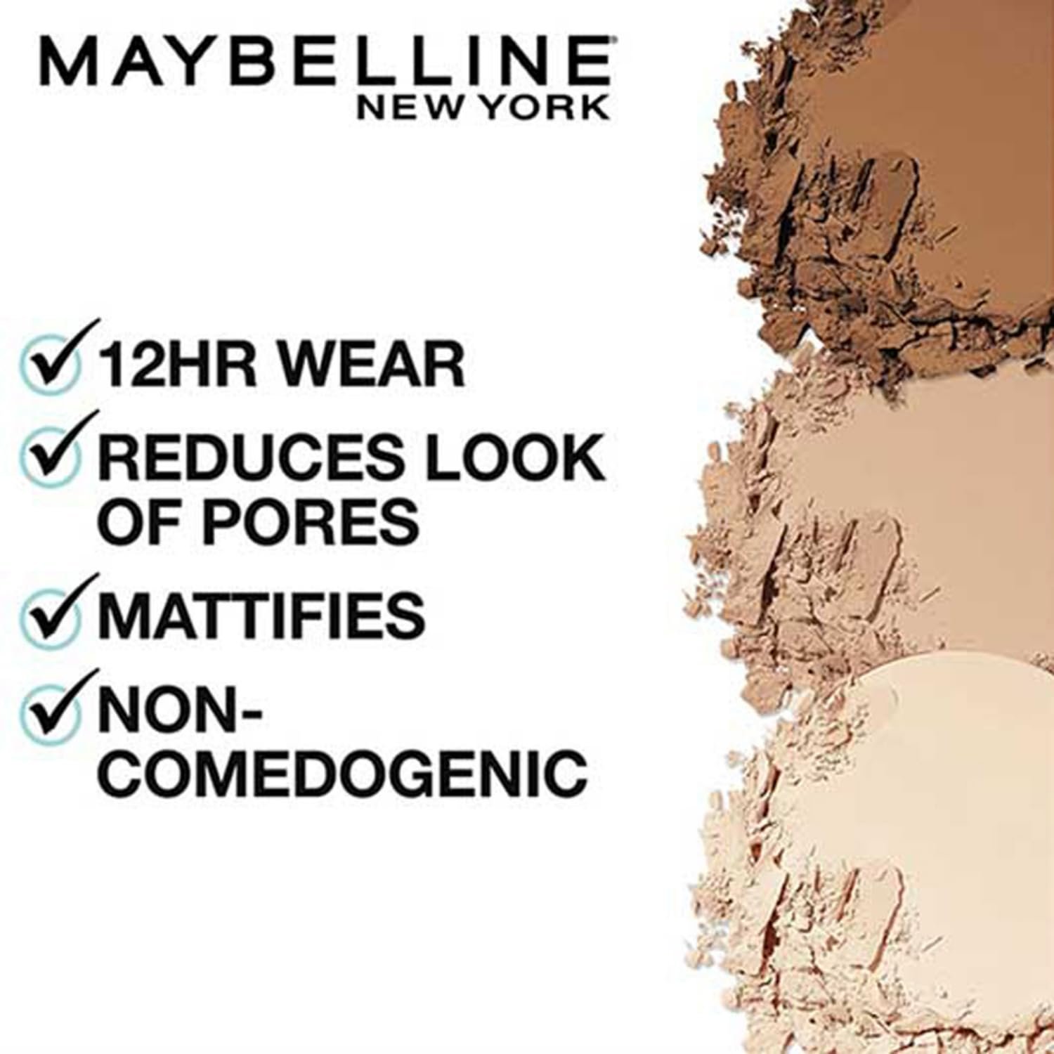 Maybelline New York Fit Me Matte Poreless Pressed Face Powder. Natural, poreless finish with long-lasting shine control, Pressed Powder that absorbs oil to mattify skin – Sun Beige 310 | 8.5gm