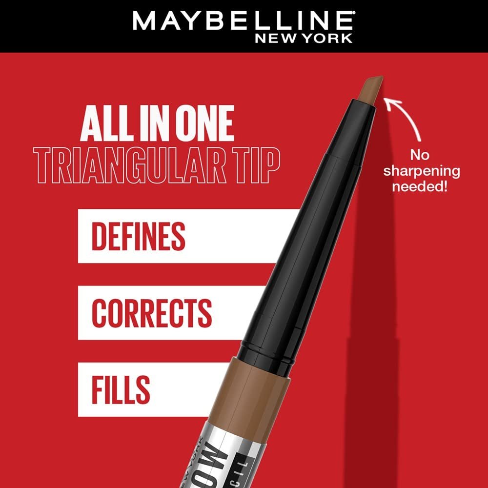 Maybelline New York Tattoo Brow 36h Brow Pencil - Natural Brown, Creamy Powder Texture, Precision Tip. Maybelline New York Tattoo Brow Eyebrow Pencil Lasts Up To 36Hr, Smudge & Water-proof | 0.25 g - Image 2