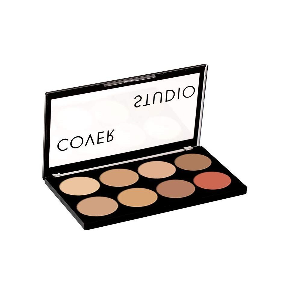 Swiss Beauty Ultra Base Concealer Palette, Face MakeUp, Multicolor-02, 16g and Swiss Beauty Matte Lip Pallete, Multicolor-01, 10g