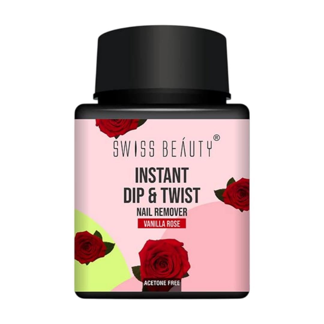 Swiss Beauty Instant Dip & Twist Nail Remover, Vanilla Rose, 80ml