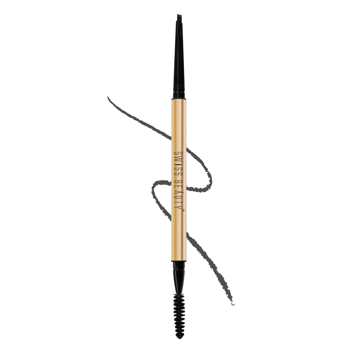 Swiss Beauty Micro Precision Eyebrow Pencil, 0.1g (Grey Black)
