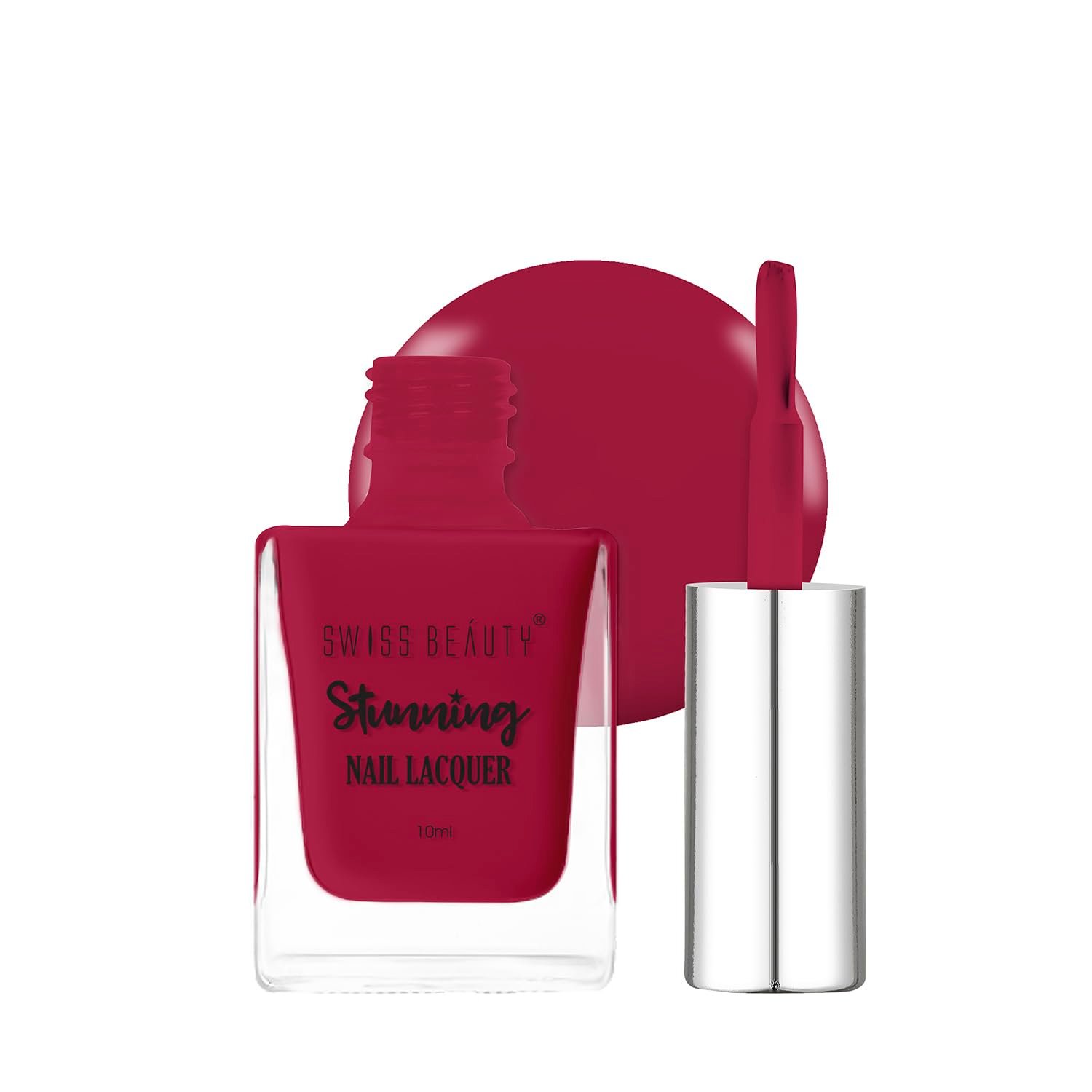 Swiss Beauty Stunning Nail Lacquer | Chip Resistant, Quick drying nail paint | Highly Pigmented with high shine Nail polish