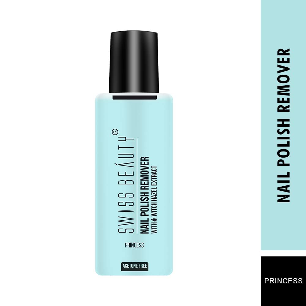 SWISS BEAUTY Nail Polish Remover with & Witch Hazel Extract, Princess, 110 ml