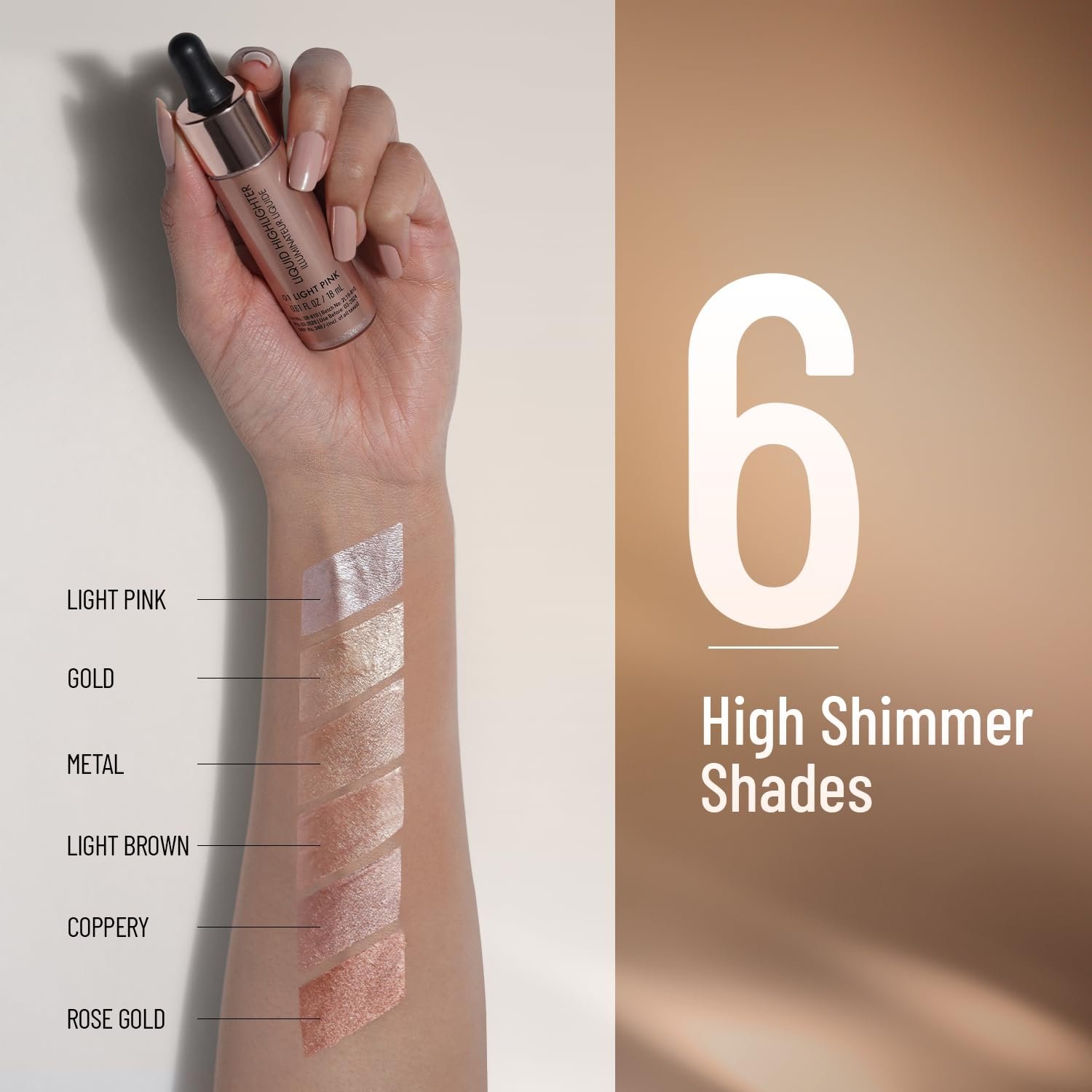 Swiss Beauty Drop & Glow Liquid Highlighter For Face Makeup | Illuminating Liquid Highlighter With Dewy Finish | Shade -Metal, 18ml - Image 4