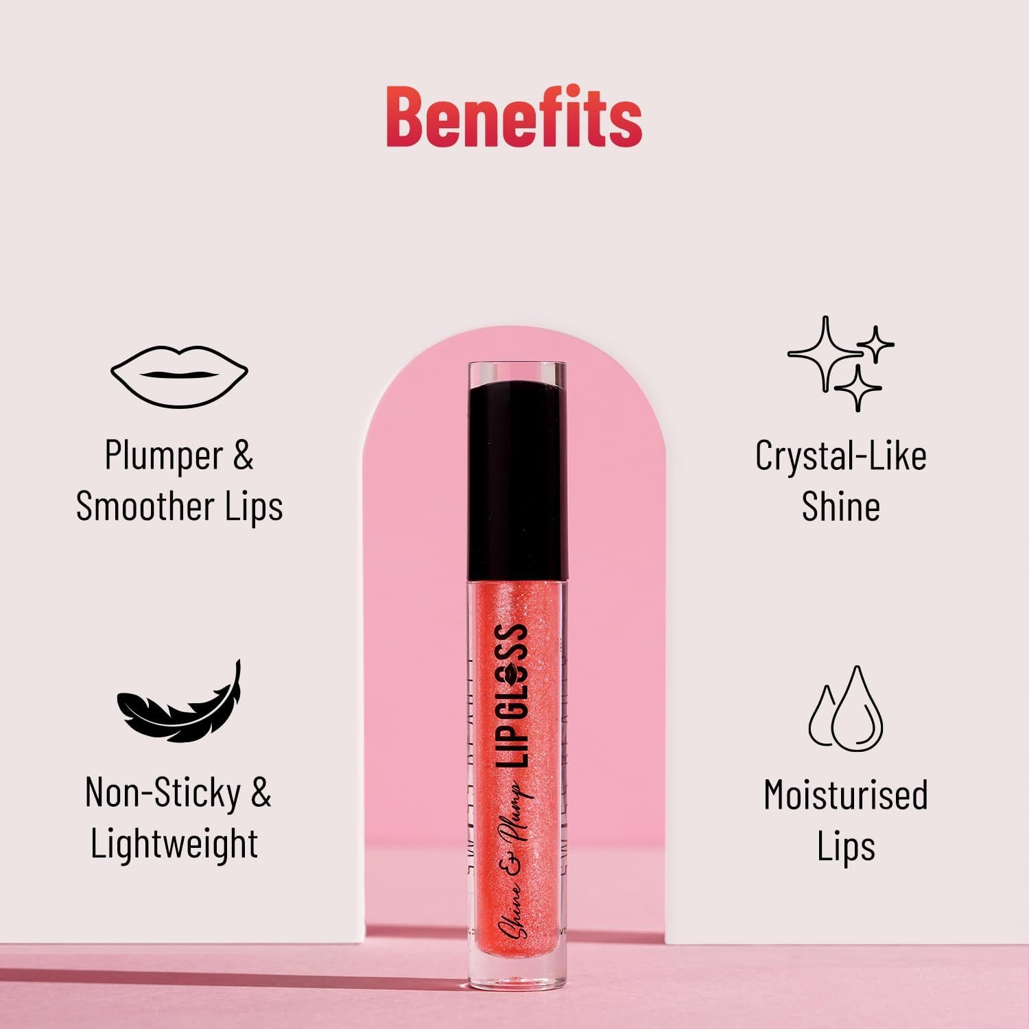 Swiss Beauty Shine & Plump Lip Gloss - 03, 4ml - Image 2