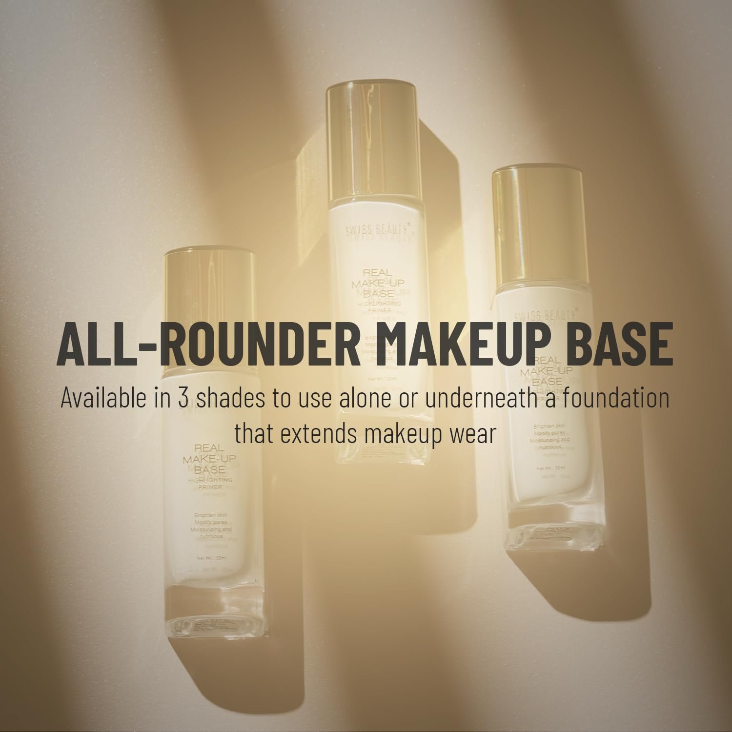 Swiss Beauty Real Makeup Base Highlighting Primer| Skin-Hydrating Poreless Primer With Natural Glow Finish For Face Makeup |Shade - 03 Pink Tint, 32Ml - Image 4